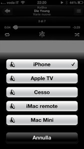 Comandare la musica dall'iPhone